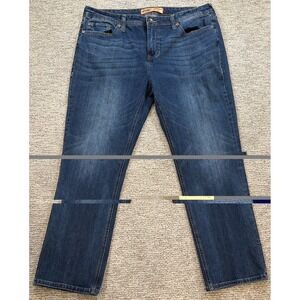 Seven7 Jeans Mens 34 Straight Fit Dark Wash Denim Cotton Blend Stretch 38x30 EUC